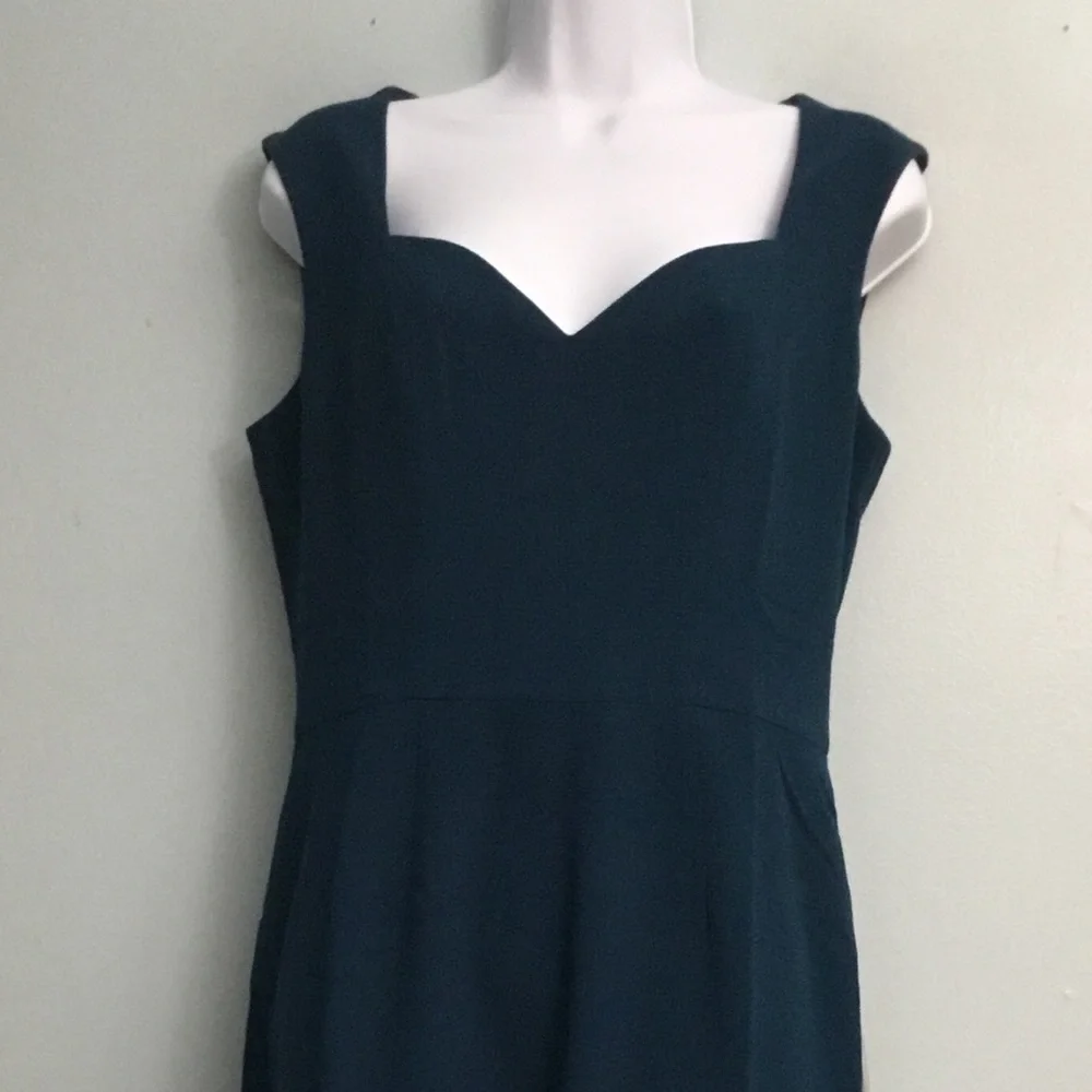 Dress the Population Blue Sheath Midi Dress Sweetheart Neckline - Picture 6 of 14